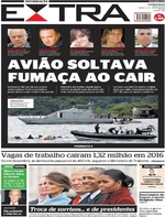 Capa do jornal Extra 21/01/2017