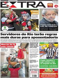 Capa do jornal Extra 21/04/2017