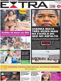 Capa do jornal Extra 21/08/2017