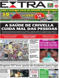 Capa do jornal Extra 21/10/2017
