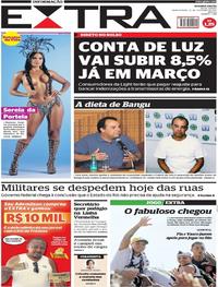 Capa do jornal Extra 22/02/2017