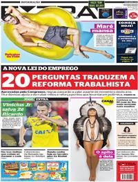 Capa do jornal Extra 23/07/2017