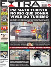 Capa do jornal Extra 24/10/2017