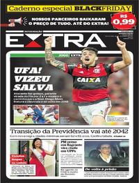 Capa do jornal Extra 24/11/2017