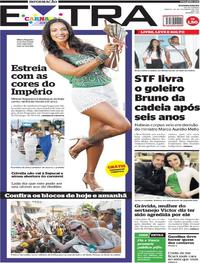 Capa do jornal Extra 25/02/2017