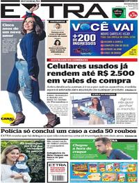 Capa do jornal Extra 25/06/2017