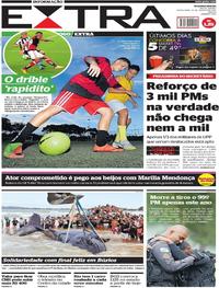 Capa do jornal Extra 25/08/2017