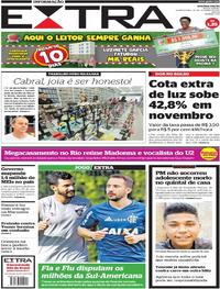 Capa do jornal Extra 25/10/2017