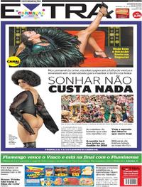 Capa do jornal Extra 26/02/2017