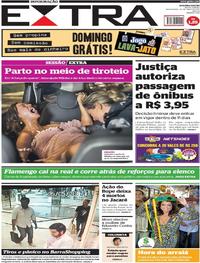 Capa do jornal Extra 26/05/2017