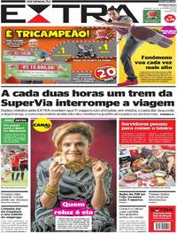 Capa do jornal Extra 26/11/2017