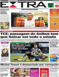 Capa do jornal Extra 27/06/2017