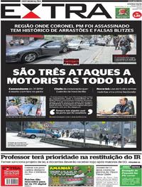 Capa do jornal Extra 27/10/2017