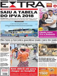 Capa do jornal Extra 27/12/2017