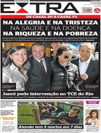 Capa do jornal Extra 28/04/2017