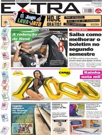 Capa do jornal Extra 28/05/2017