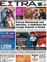 Capa do jornal Extra 28/06/2017