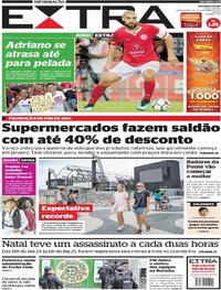 Capa do jornal Extra 28/12/2017