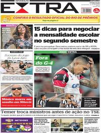 Capa do jornal Extra 29/05/2017