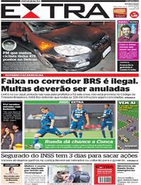 Capa do jornal Extra 29/08/2017