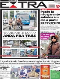 Capa do jornal Extra 29/12/2017