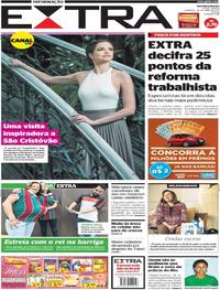 Capa do jornal Extra 30/04/2017