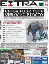 Capa do jornal Extra 30/06/2017