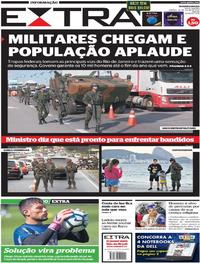 Capa do jornal Extra 30/07/2017