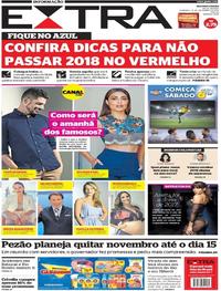 Capa do jornal Extra 31/12/2017