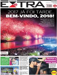 Capa do jornal Extra 01/01/2018
