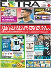 Capa do jornal Extra 01/07/2018