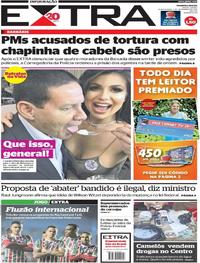 Capa do jornal Extra 01/11/2018