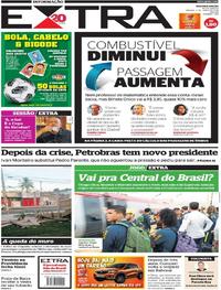 Capa do jornal Extra 02/06/2018