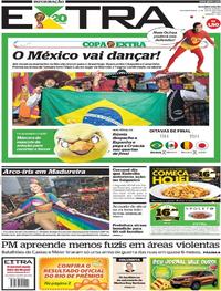 Capa do jornal Extra 02/07/2018
