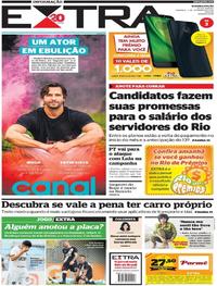 Capa do jornal Extra 02/09/2018