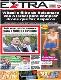 Capa do jornal Extra 02/11/2018
