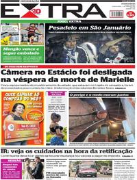 Capa do jornal Extra 03/05/2018