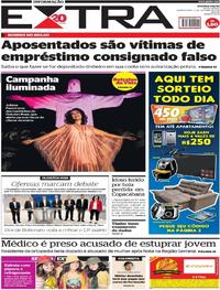 Capa do jornal Extra 03/10/2018