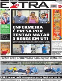 Capa do jornal Extra 04/05/2018