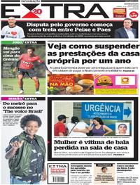 Capa do jornal Extra 04/08/2018