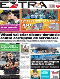 Capa do jornal Extra 04/11/2018