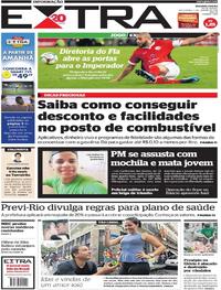 Capa do jornal Extra 05/01/2018