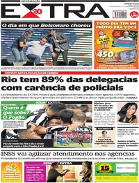 Capa do jornal Extra 05/11/2018