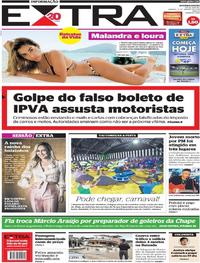 Capa do jornal Extra 06/01/2018