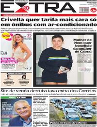 Capa do jornal Extra 06/03/2018