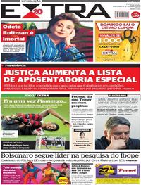 Capa do jornal Extra 06/09/2018
