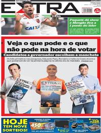 Capa do jornal Extra 06/10/2018