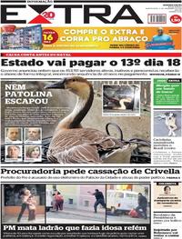 Capa do jornal Extra 06/12/2018