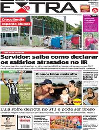 Capa do jornal Extra 07/03/2018