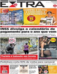 Capa do jornal Extra 07/12/2018